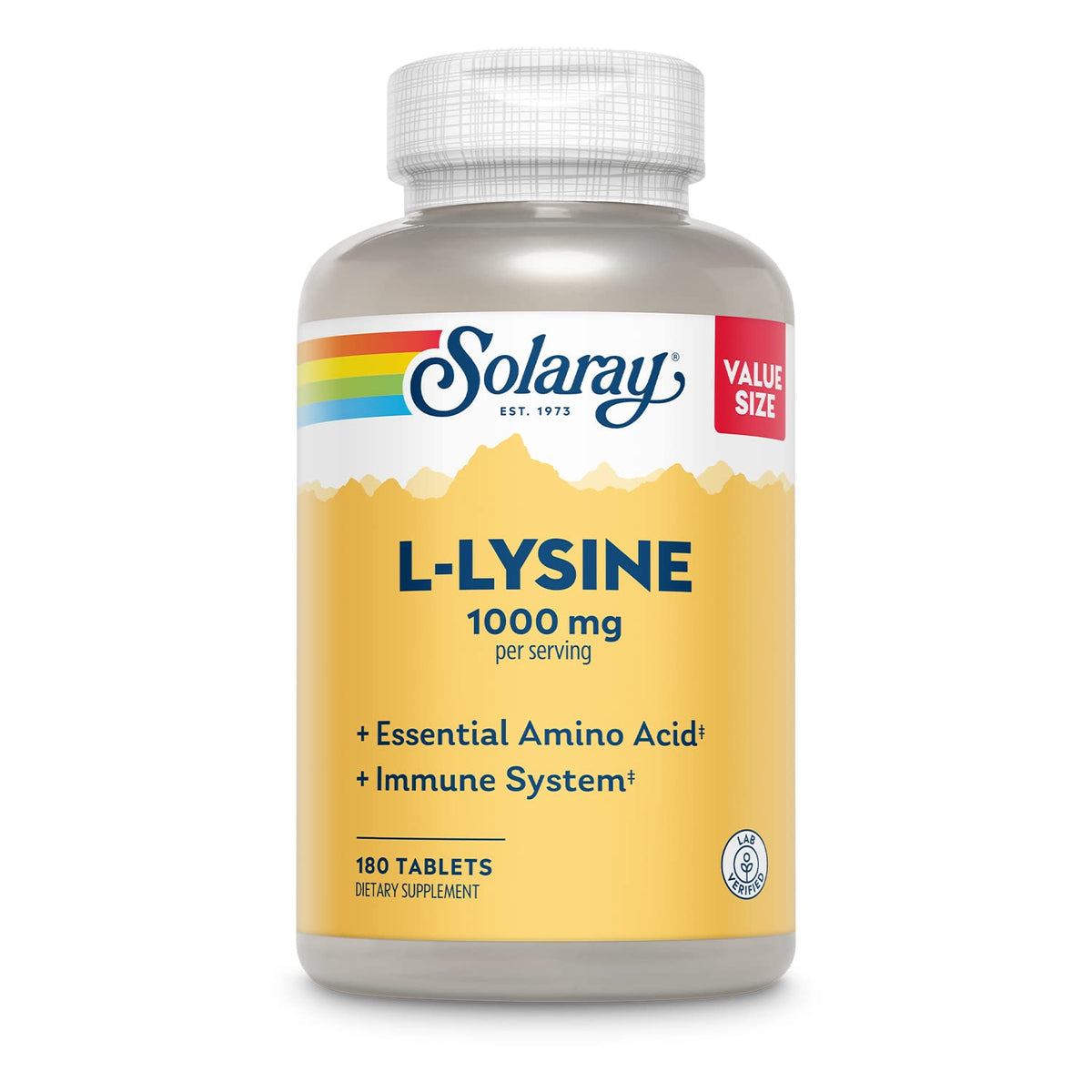 SOLARAY L-Lysine Supplement 230g powder front view