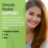 SOLARAY Licorice Root Capsules 450mg label details