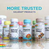 SOLARAY Licorice Root Capsules 450mg on a wooden table