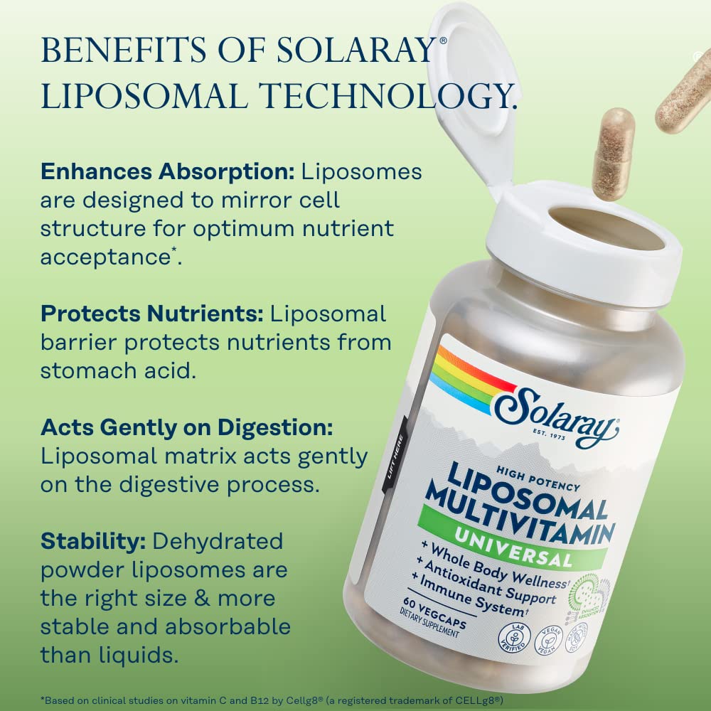 SOLARAY Liposomal Multivitamin eco-friendly packaging