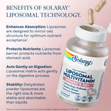 SOLARAY Liposomal Multivitamin for Women 50+, VegCaps on a wooden surface