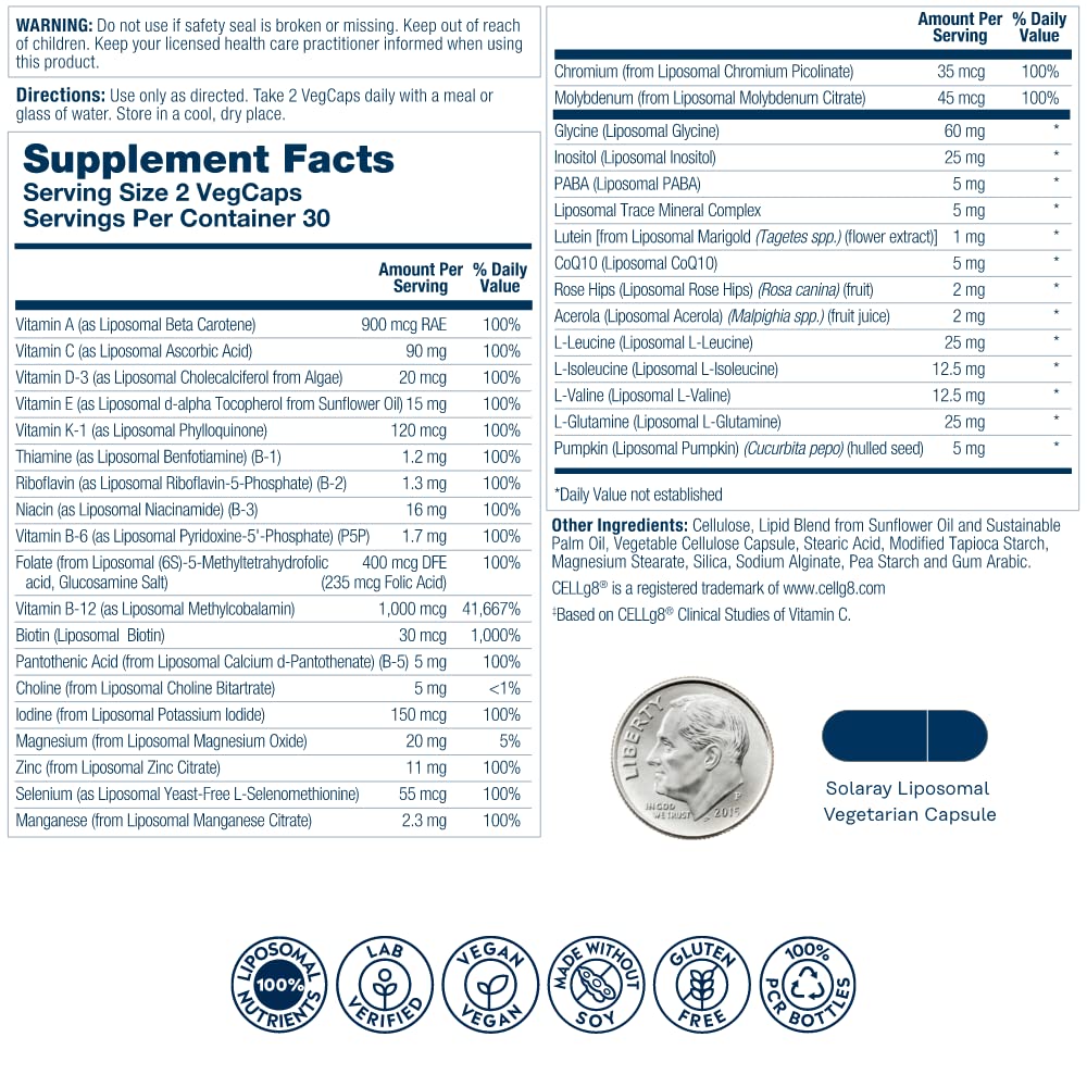 SOLARAY Liposomal Multivitamin VegCaps close-up