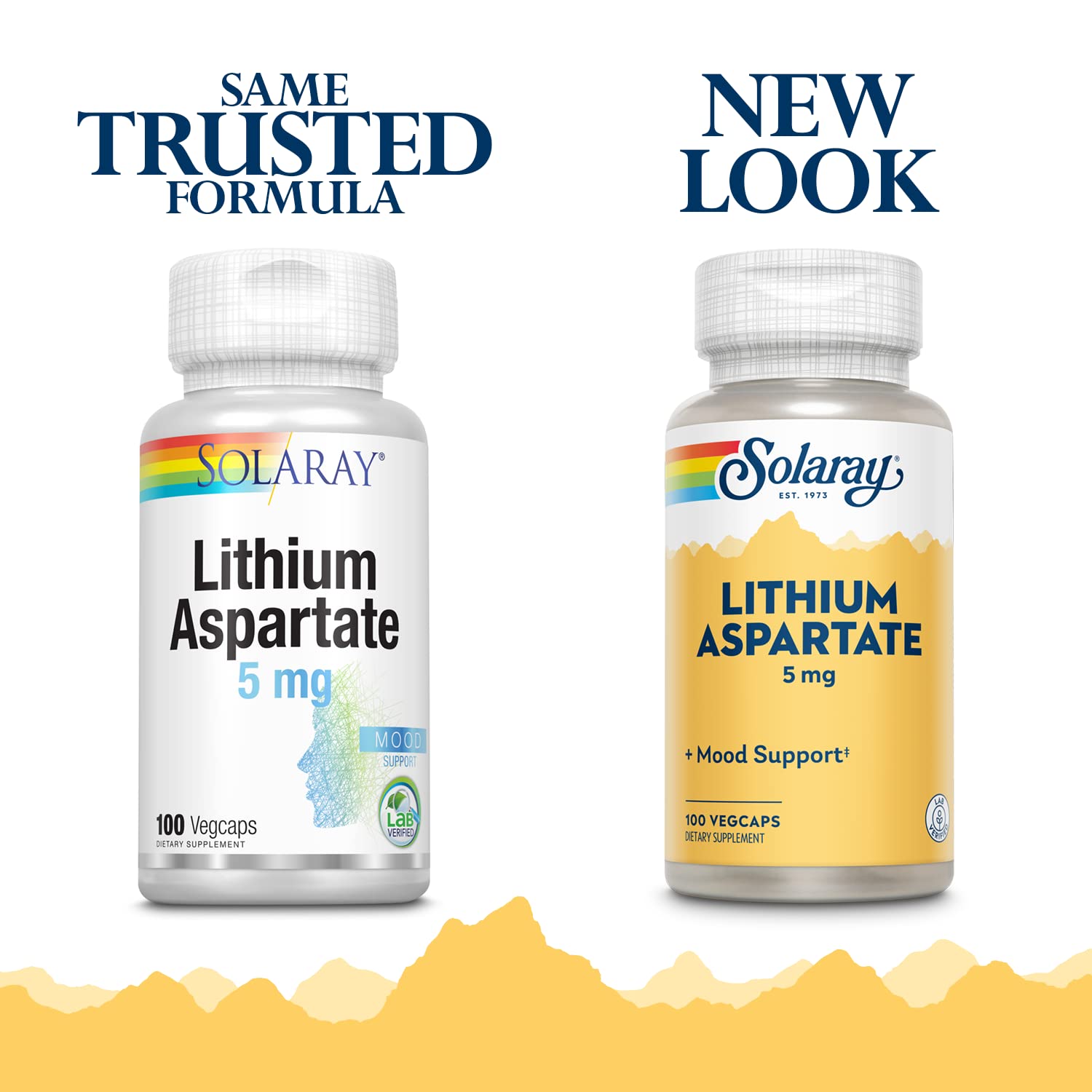 SOLARAY Lithium Aspartate Supplement 5mg side view showing capsule