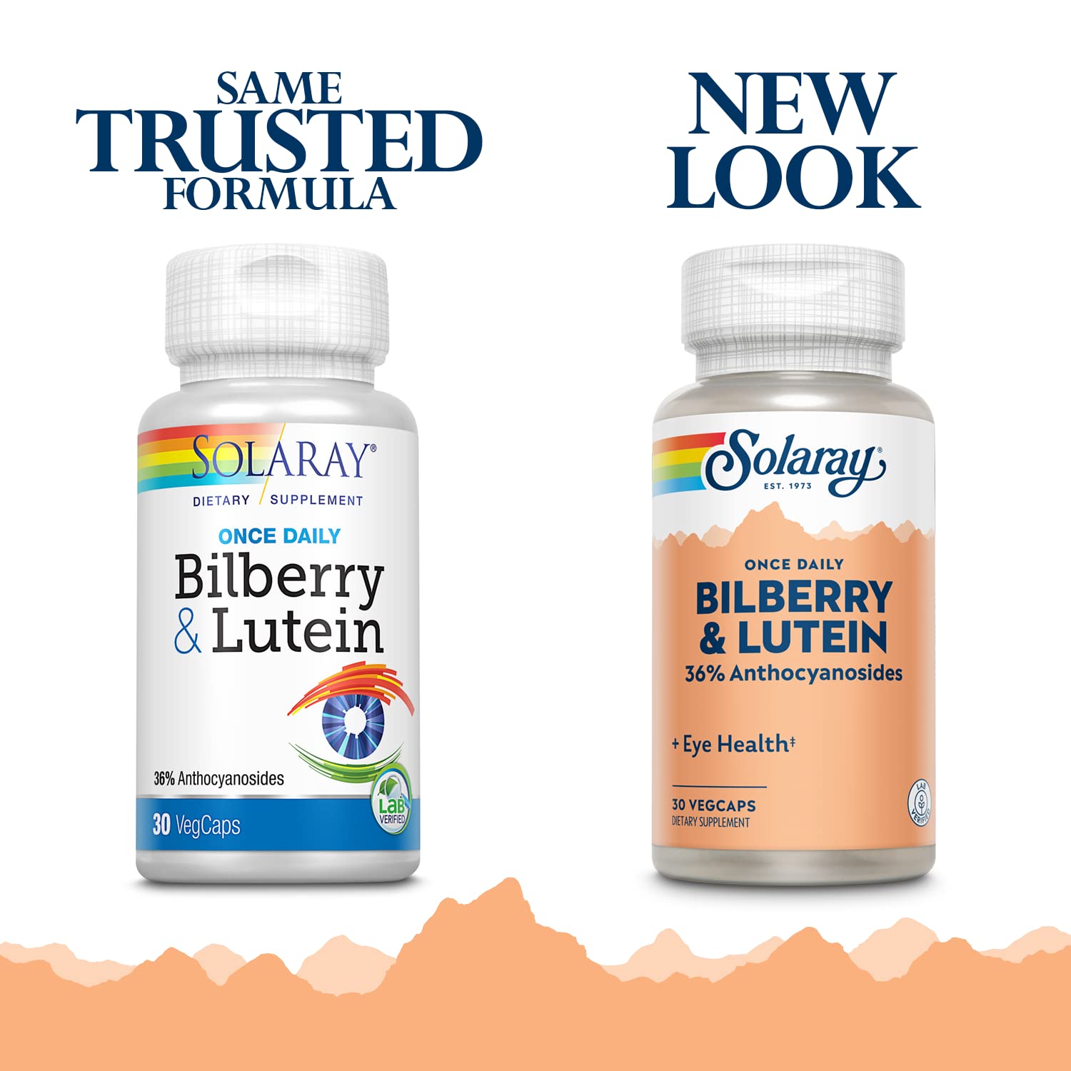 SOLARAY Lutein Supplement side view showing ingredients