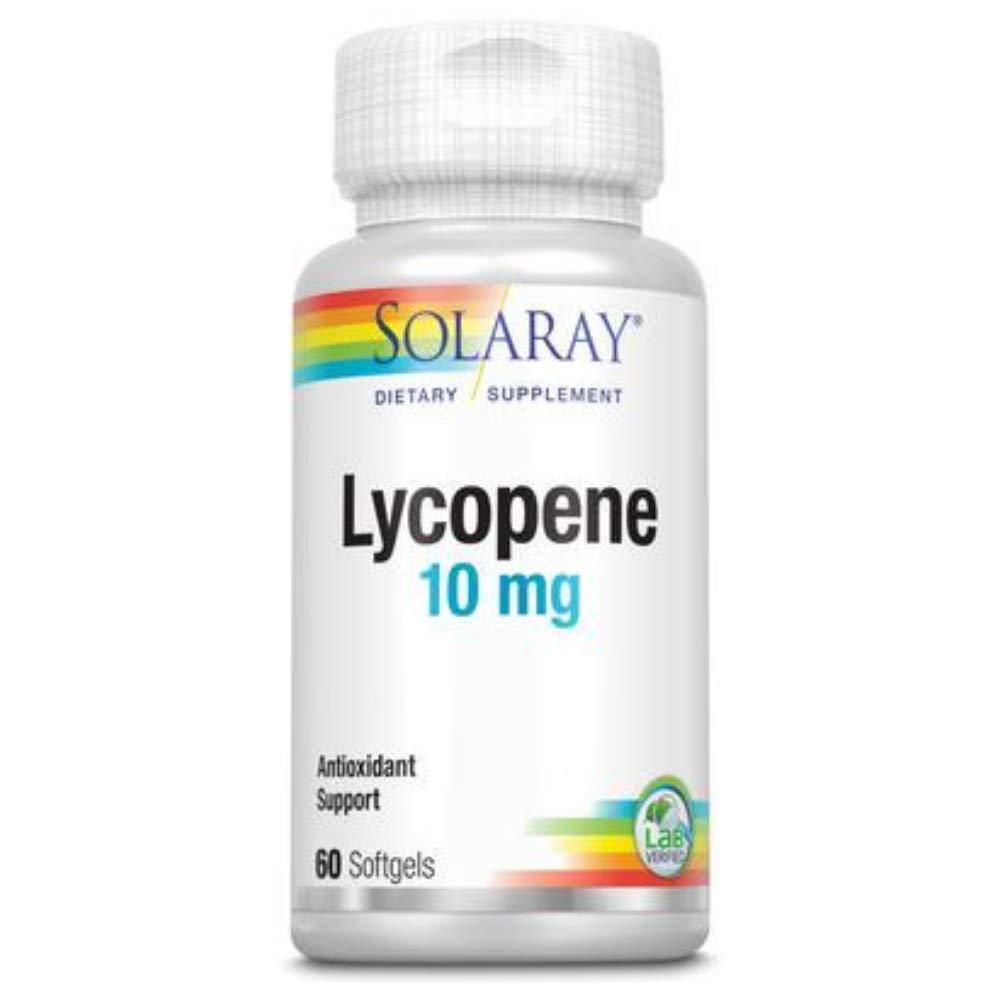 SOLARAY Lycopene Supplement 10 mg front view packaging
