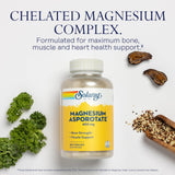 SOLARAY Magnesium Complex 400mg back view with ingredient list