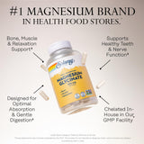 SOLARAY Magnesium Glycinate 350mg 120 Capsules back view