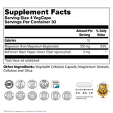 SOLARAY Magnesium Glycinate 350mg 120 Capsules side view