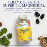 SOLARAY Magnesium Glycinate with Vitamin D3 & K2 capsule close-up
