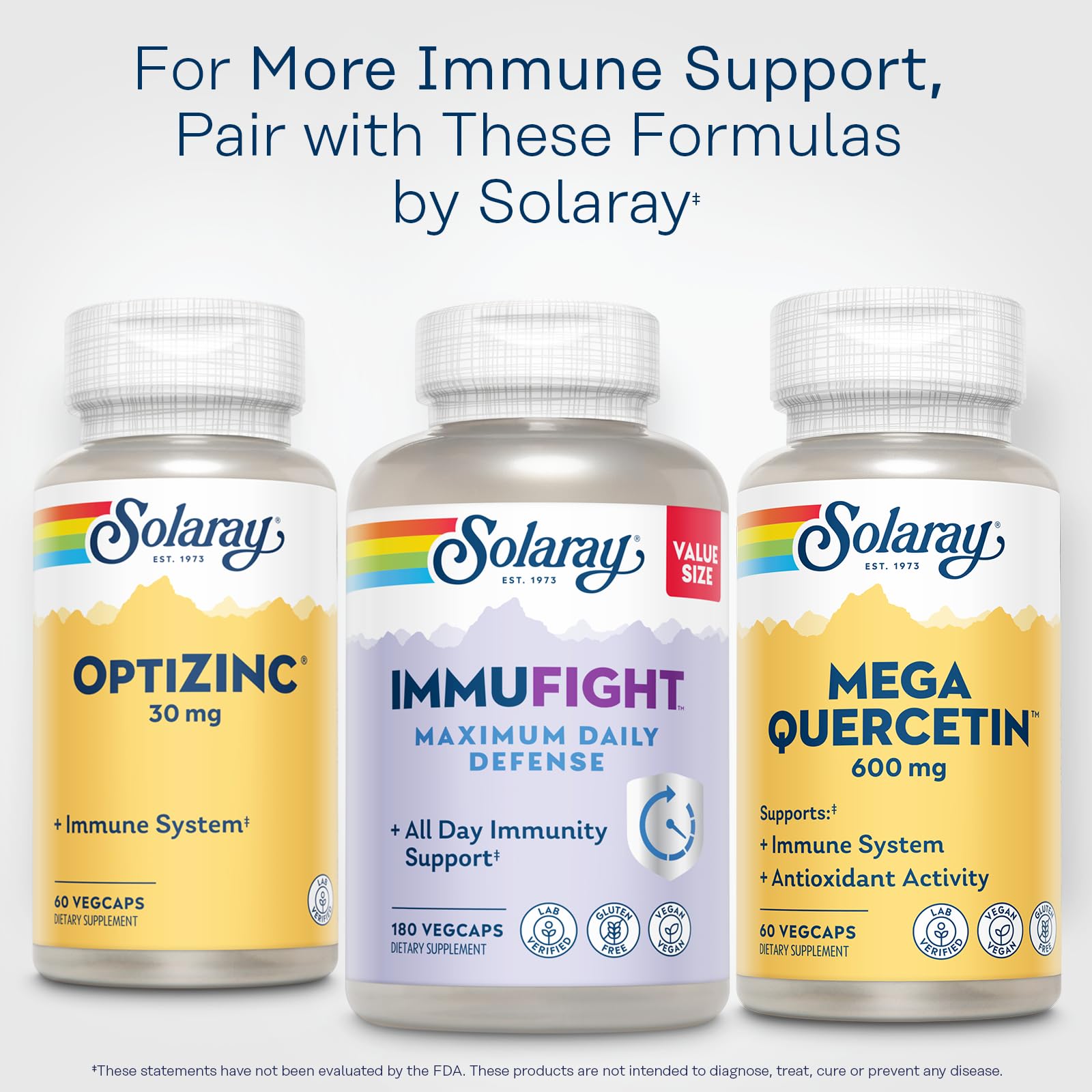 SOLARAY Mega Quercetin 600mg capsules with ingredients list
