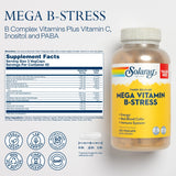 SOLARAY Mega Vitamin B-Stress B-Complex 340g side view