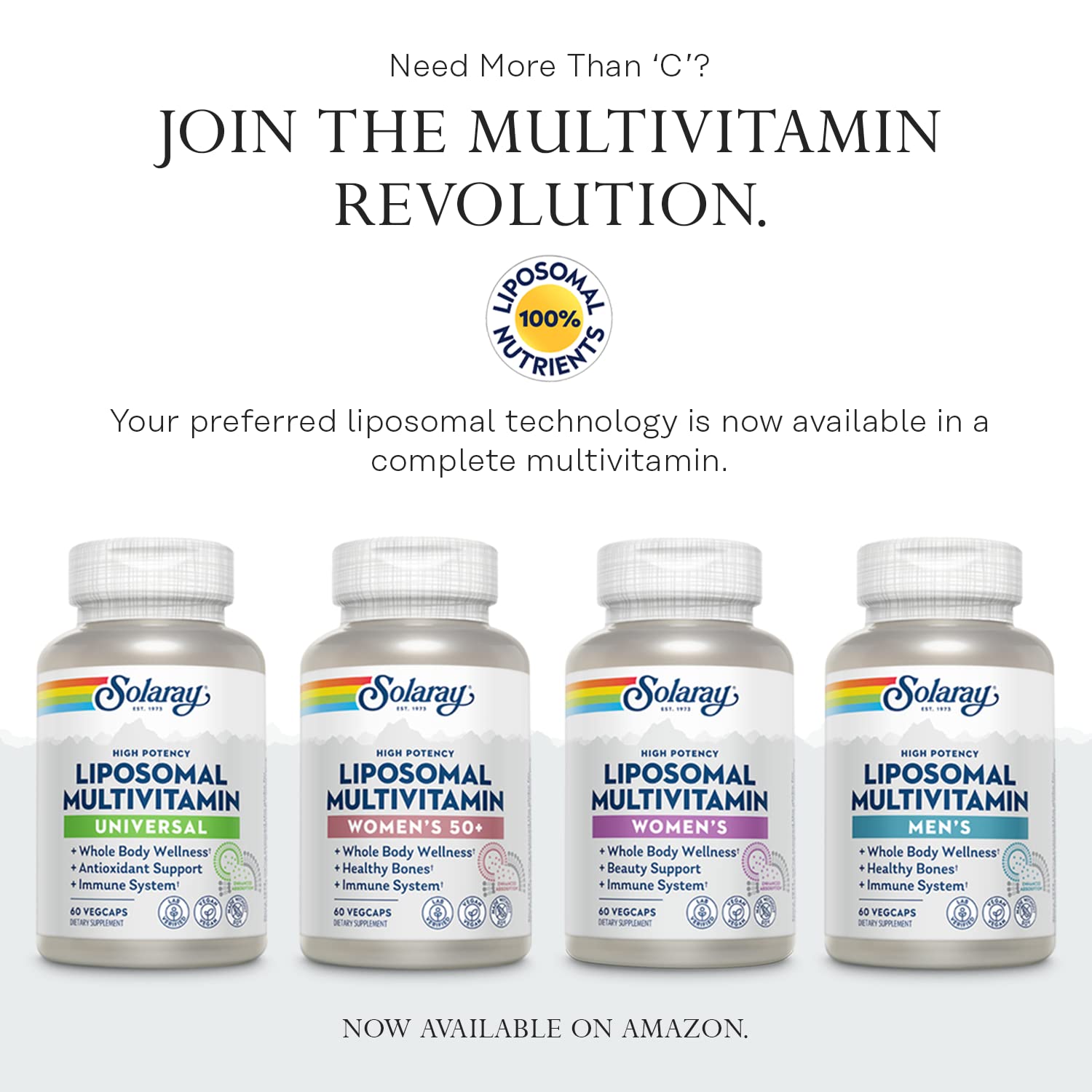 SOLARAY Mega Vitamin B-Stress B-Complex 340g with nutritional information