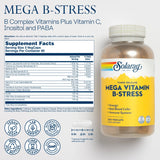 SOLARAY Mega Vitamin B-Stress bottle side view