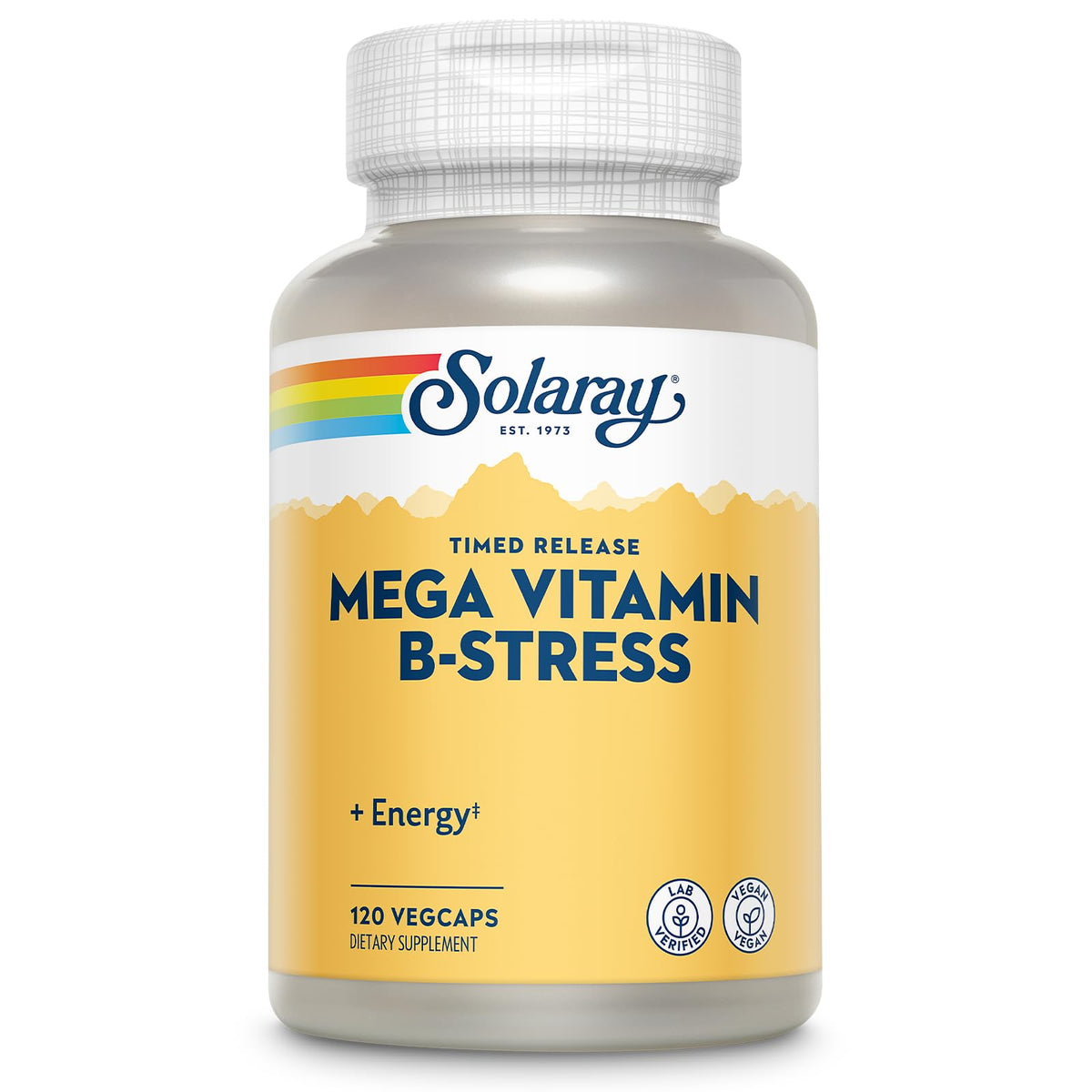 SOLARAY Mega Vitamin B-Stress front view bottle