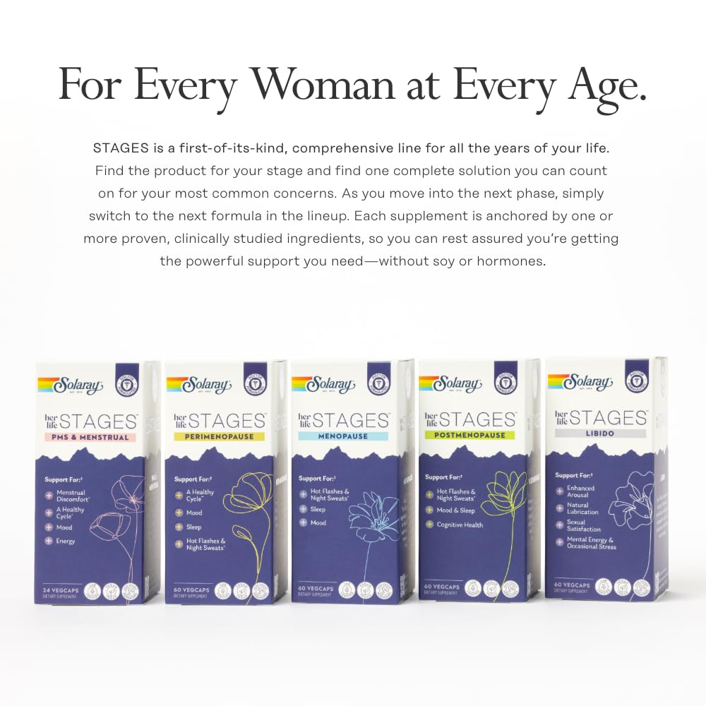 SOLARAY Menopause Support Capsules in a lifestyle setting