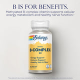 SOLARAY Methylated B Complex Vitamins 60 Capsules back view