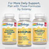 SOLARAY Methylated B Complex Vitamins 60 Capsules on a wooden table