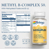 SOLARAY Methylated B Complex Vitamins 60 Capsules side view
