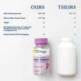 SOLARAY Milk Thistle 350mg capsule inside bottle