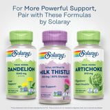 SOLARAY Milk Thistle Extract 350mg bottle in a natural setting