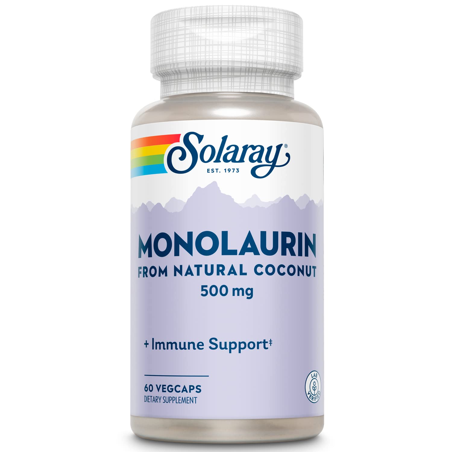 SOLARAY Monolaurin 500mg VegCaps front view