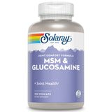 SOLARAY MSM and Glucosamine Capsules 180 Count front view