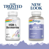 SOLARAY MSM and Glucosamine Capsules 180 Count packaging
