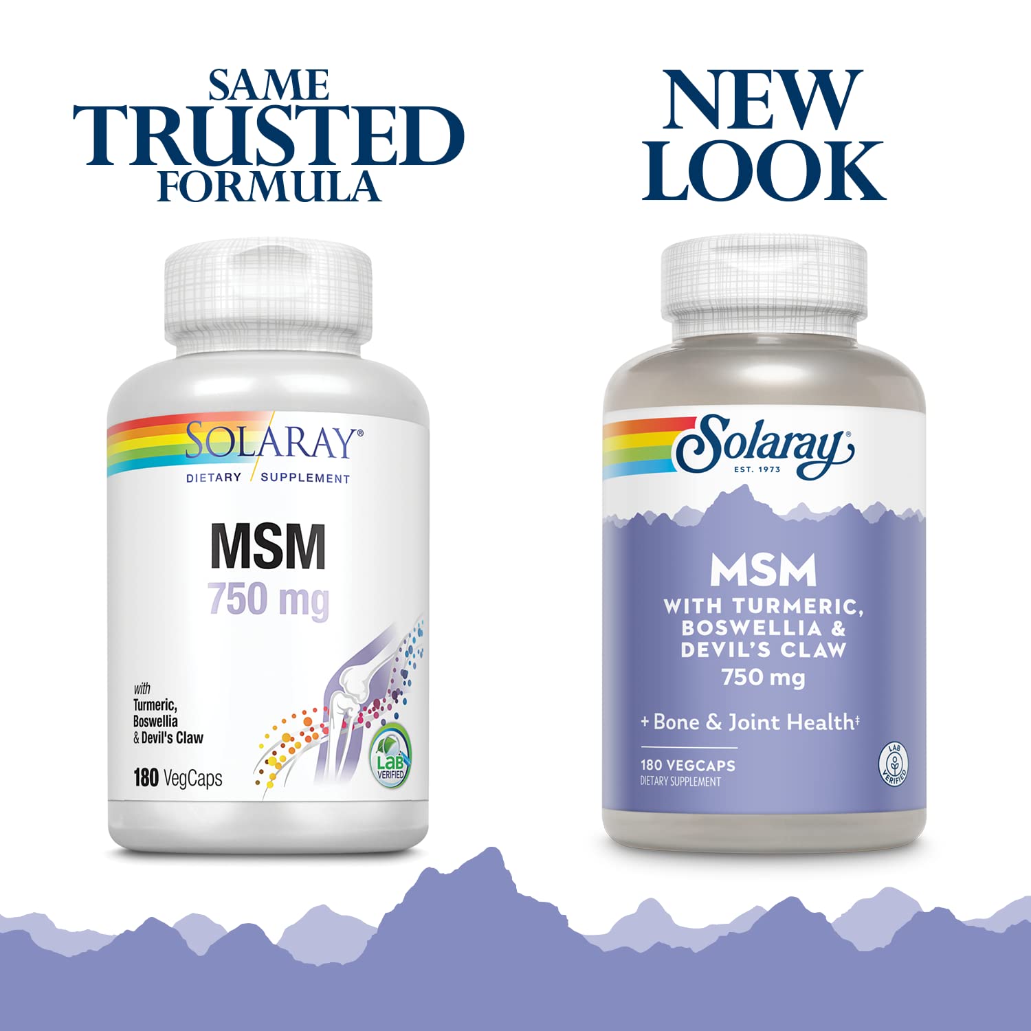 SOLARAY MSM Supplement 163g side view showing ingredient list