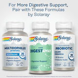 SOLARAY Multi-Enzymes 68g bottle with green plants background