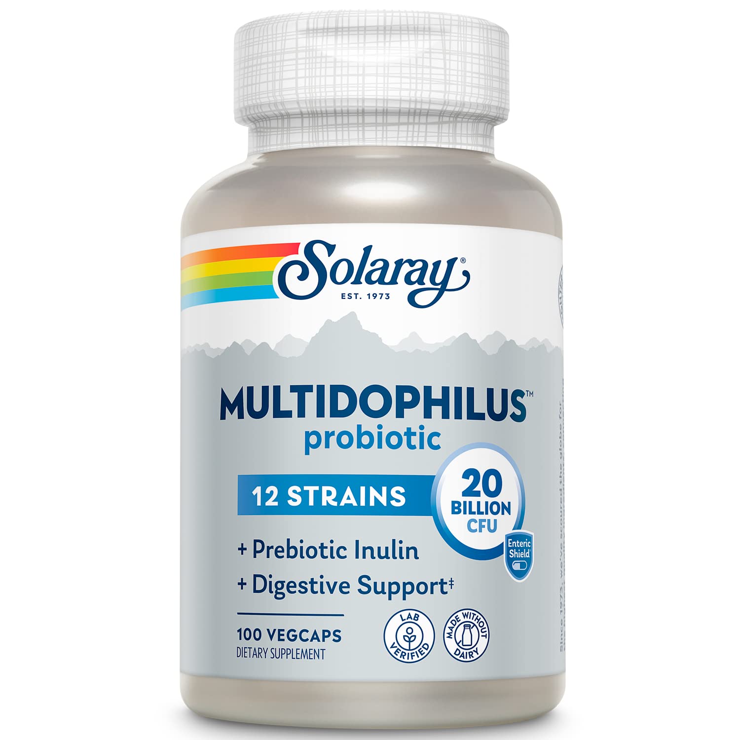 SOLARAY Multidophilus 12 Strain Probiotic front view bottle