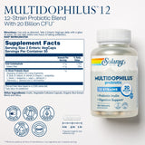 SOLARAY Multidophilus 12 Strain Probiotic side view with capsules