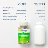 SOLARAY Multivitamin Capsules on a wooden table