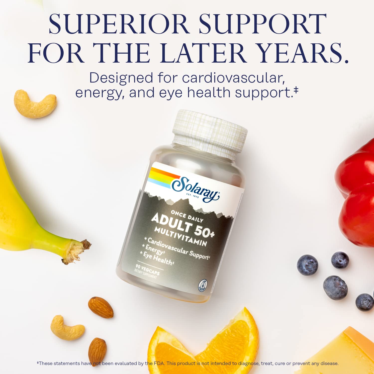 SOLARAY Multivitamin for Adults 50+ capsule close-up