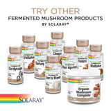 SOLARAY Mushroom Complex Capsules in a cool, dry storage setting