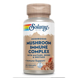SOLARAY Mushroom Complex Capsules with a glass of water