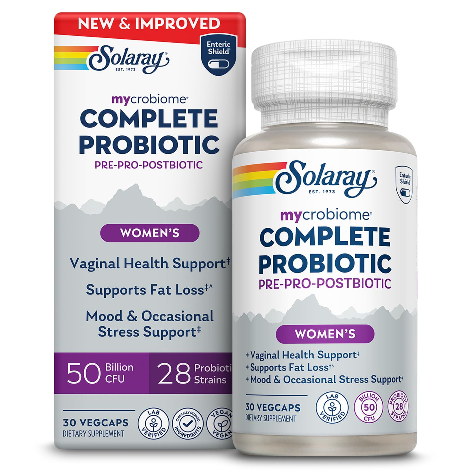 SOLARAY Mycrobiome Complete Women's Probiotic front view