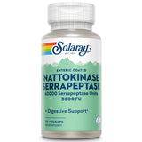 SOLARAY Nattokinase Serrapeptase front view of bottle 36g