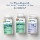 SOLARAY Nattokinase Supplement on a wooden table