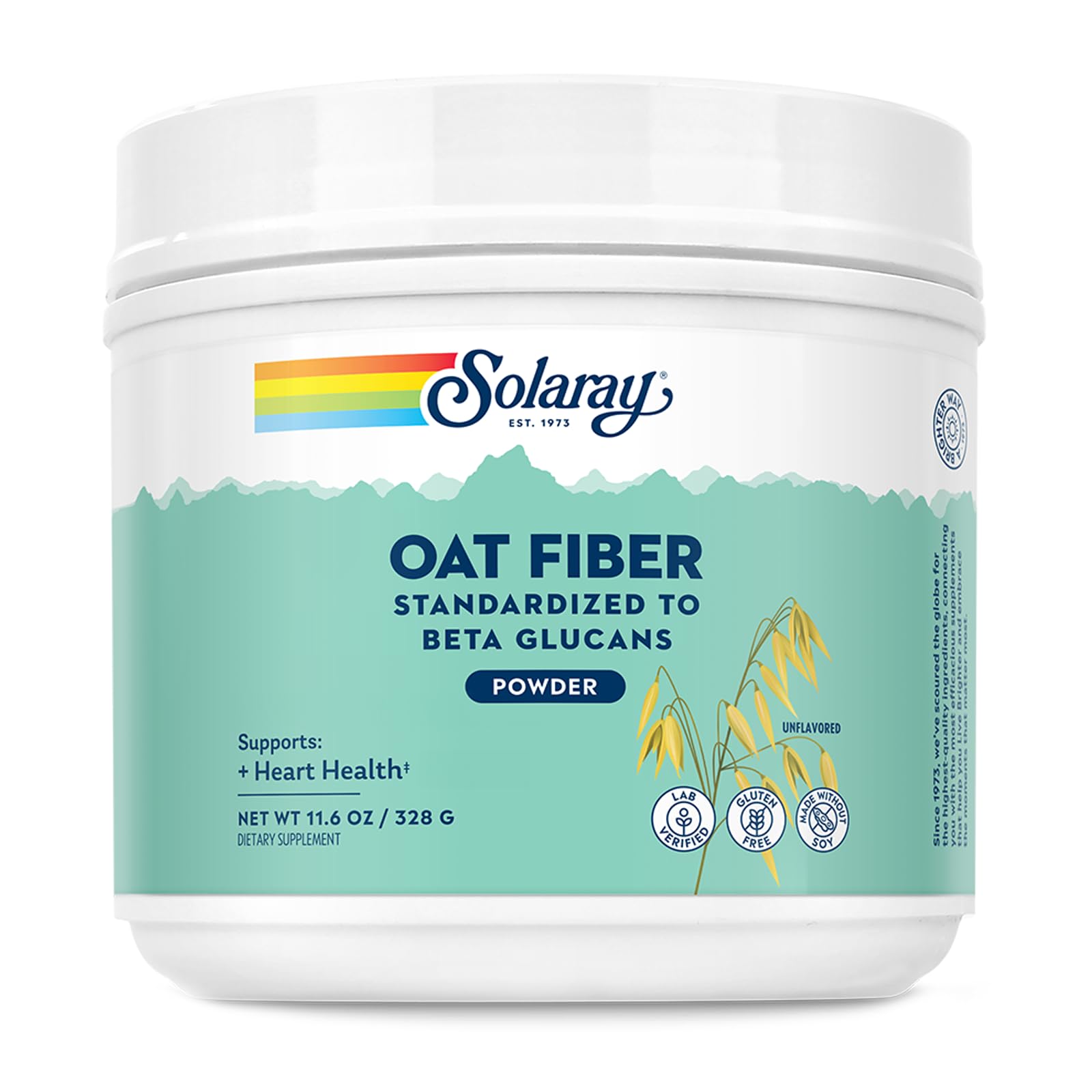 SOLARAY Oat Fiber Supplement 422g front view