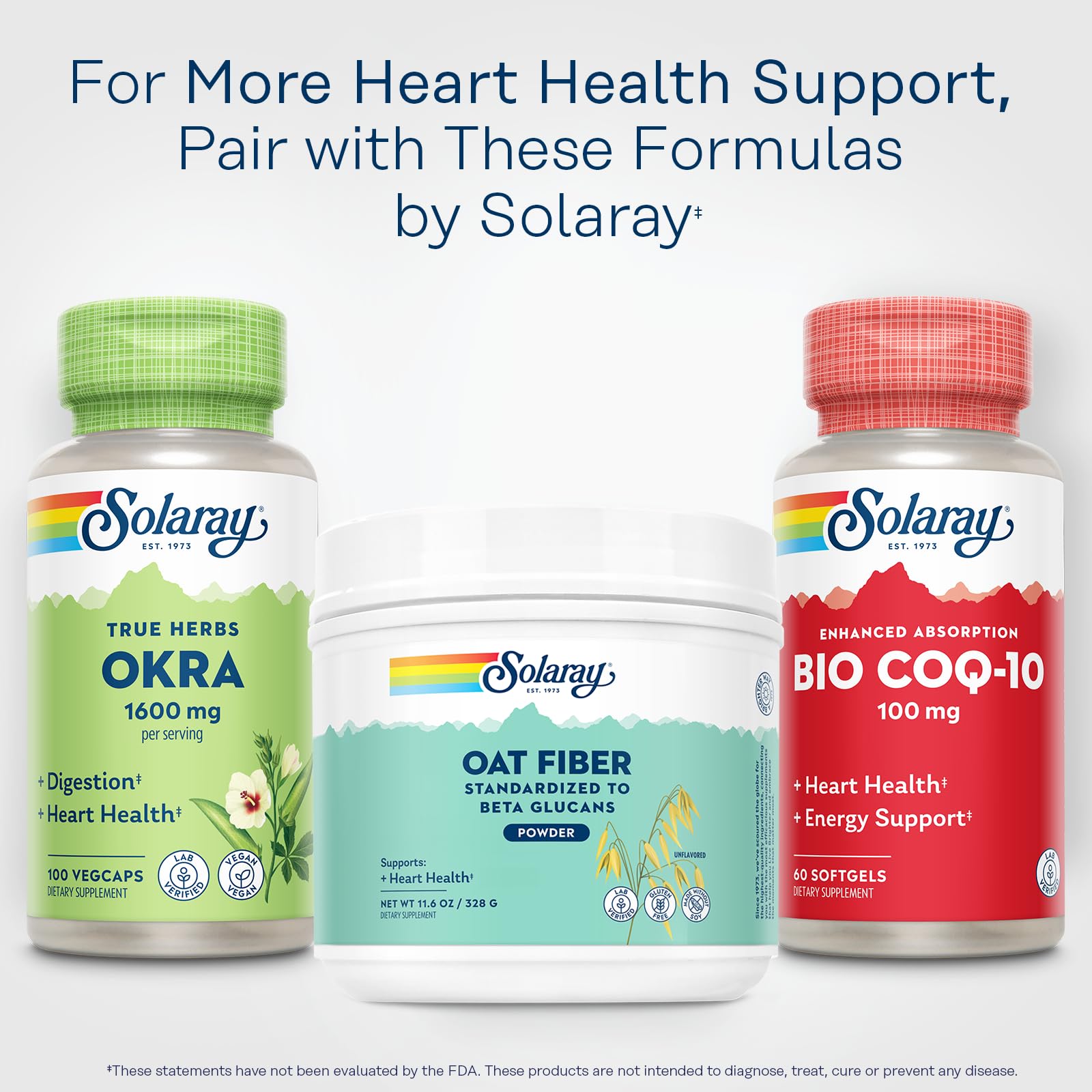 SOLARAY Oat Fiber Supplement nutritional information