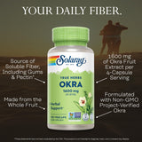 SOLARAY Okra Fruit Extract 1600mg supplement bottle with label