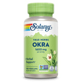 SOLARAY Okra Fruit Extract 1600mg supplement front view