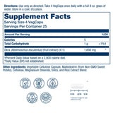 SOLARAY Okra Fruit Extract 1600mg supplement side view