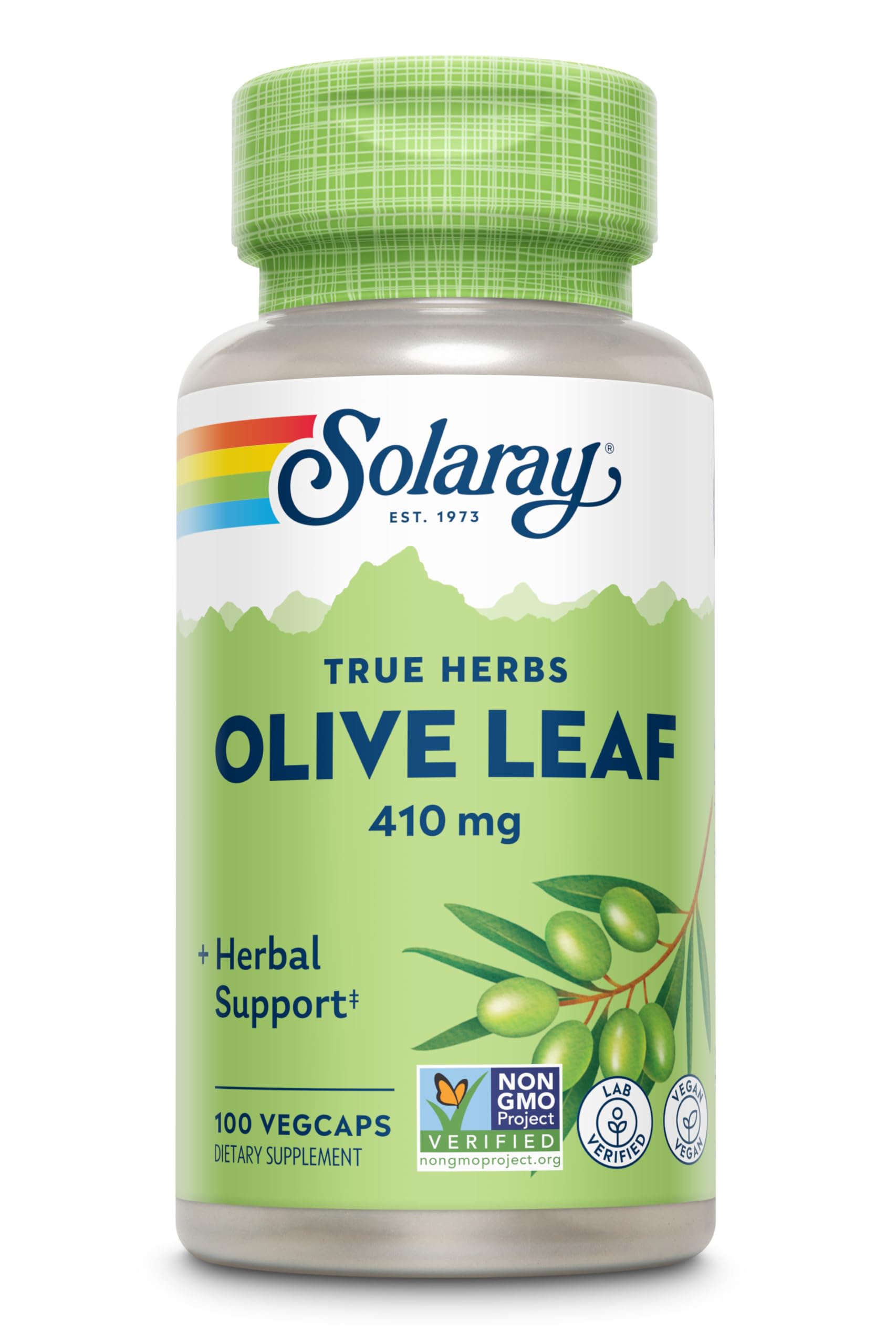 SOLARAY Olive Leaf Supplement 410mg packaging