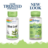 SOLARAY Olive Leaf Supplement 410mg VegCaps side view