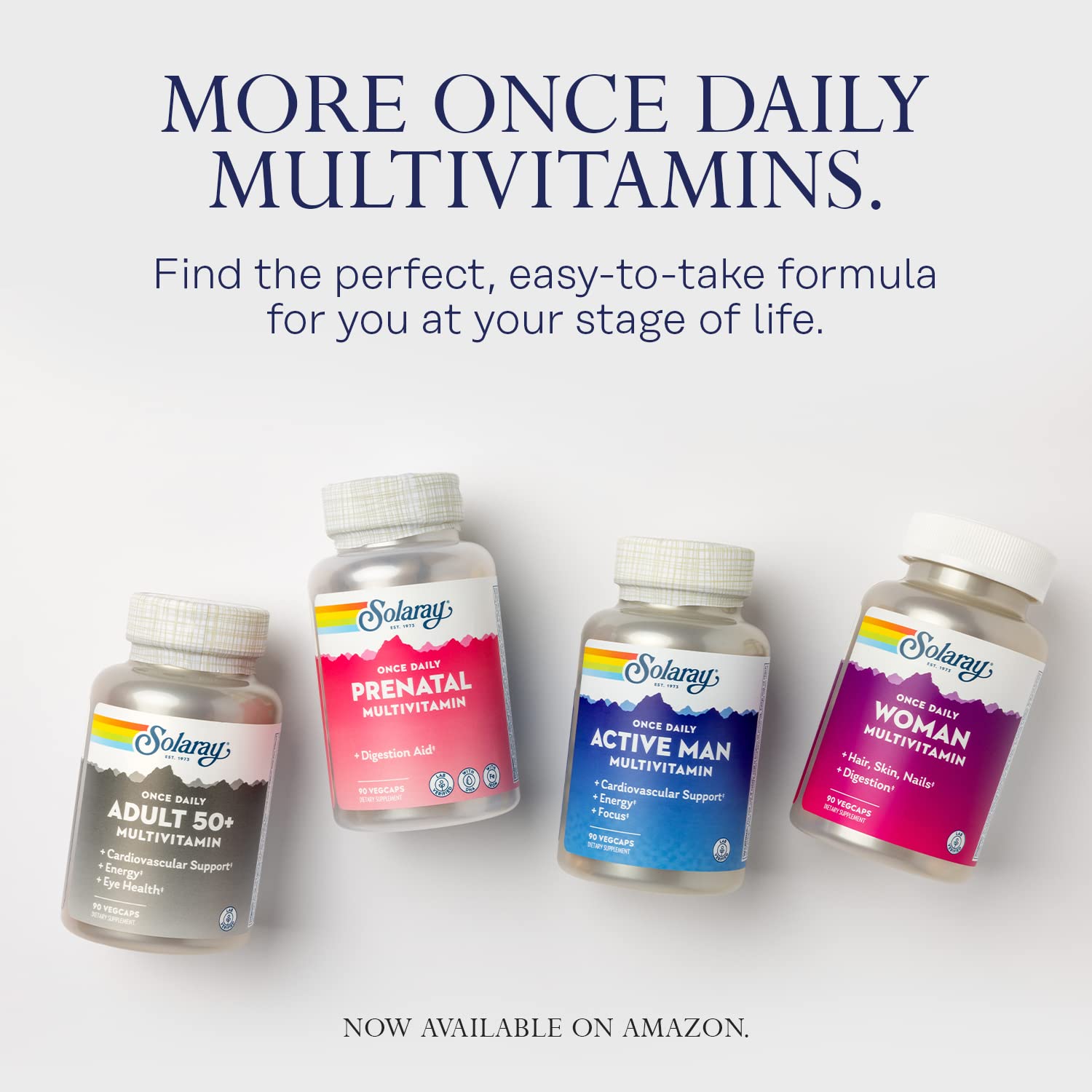 SOLARAY Once Daily Active Man Multivitamins on a wooden table