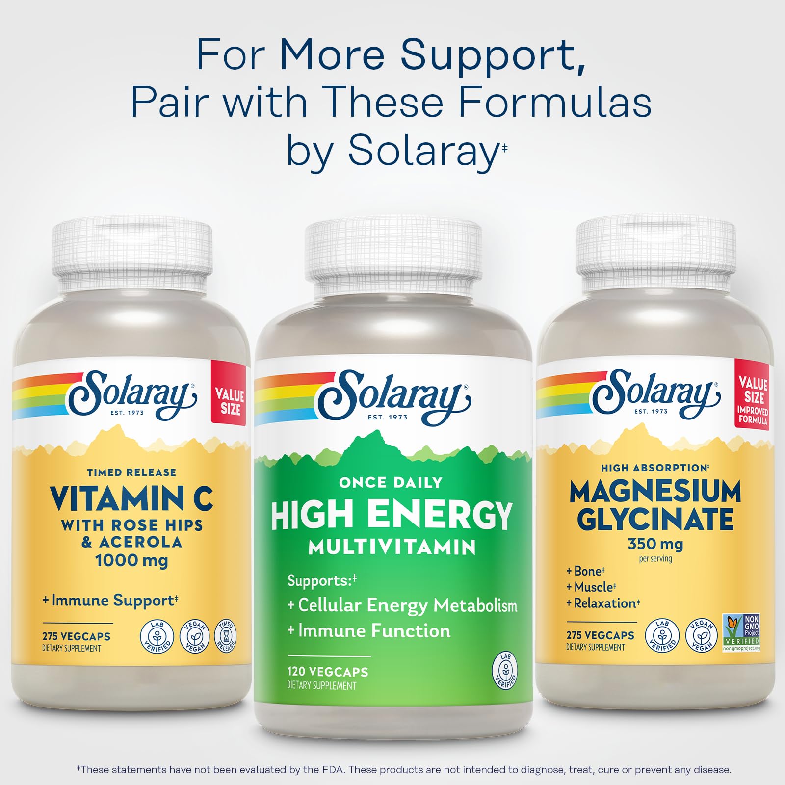 SOLARAY Once Daily Multivitamin bottle back view