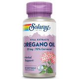 SOLARAY Oregano Oil Softgels 40mg Carvacrol 60 Count front view