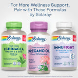 SOLARAY Oregano Oil Softgels in a hand for size reference