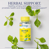 SOLARAY Organic Nettle Capsules back view with ingredient list